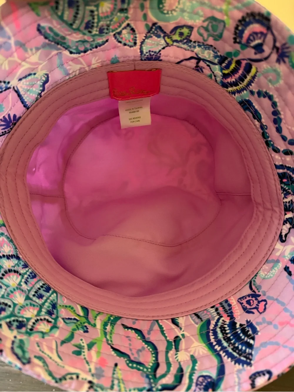 Lilly Pulitzer Bucket Hat Lilac Freesia Mermaid For You Sea Life - One Size